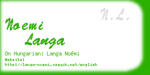 noemi langa business card