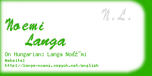 noemi langa business card